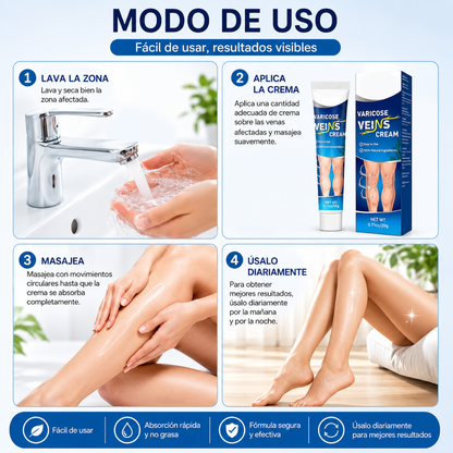 CREMA PARA ALIVIAR LAS VARICES – Alivio para piernas cansadas