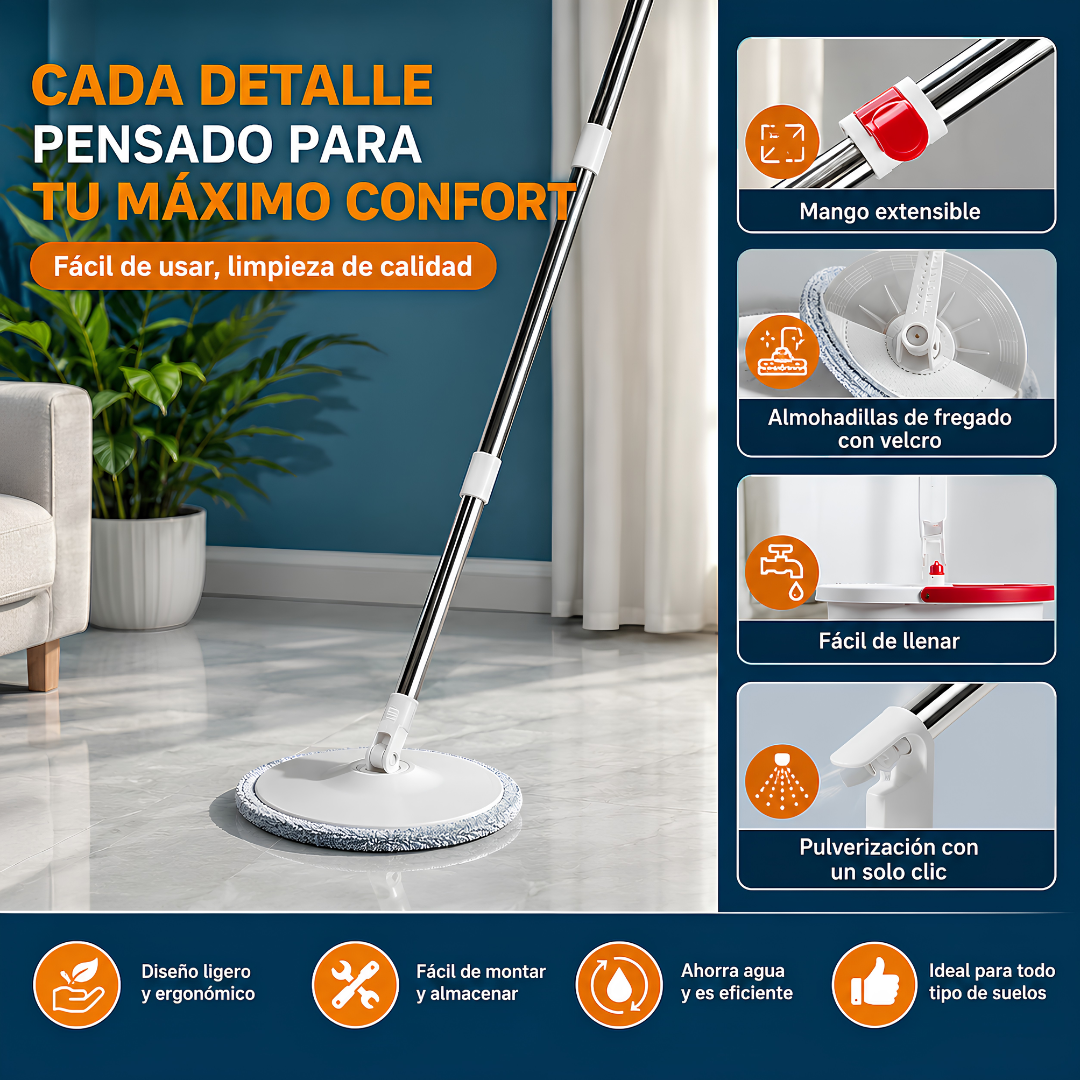 TRAPEADOR PLEGABLE – Limpieza fácil y rápida