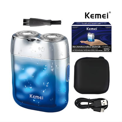 MINI AFEITADORA PORTÁTIL KEMEI T02 – Afeitado rápido, preciso y perfecto en cualquier momento