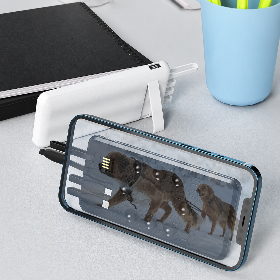 BATERIA DE EMERGENCIA POWER BANK 10000 SAFETY PROTECTION BLANCO - Energía de emergencia para tus dispositivos cuando más la necesitas