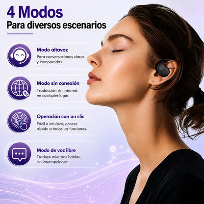 AUDÍFONO LENOVO TRADUCTOR LP75 – Traducción instantánea en 144 idiomas