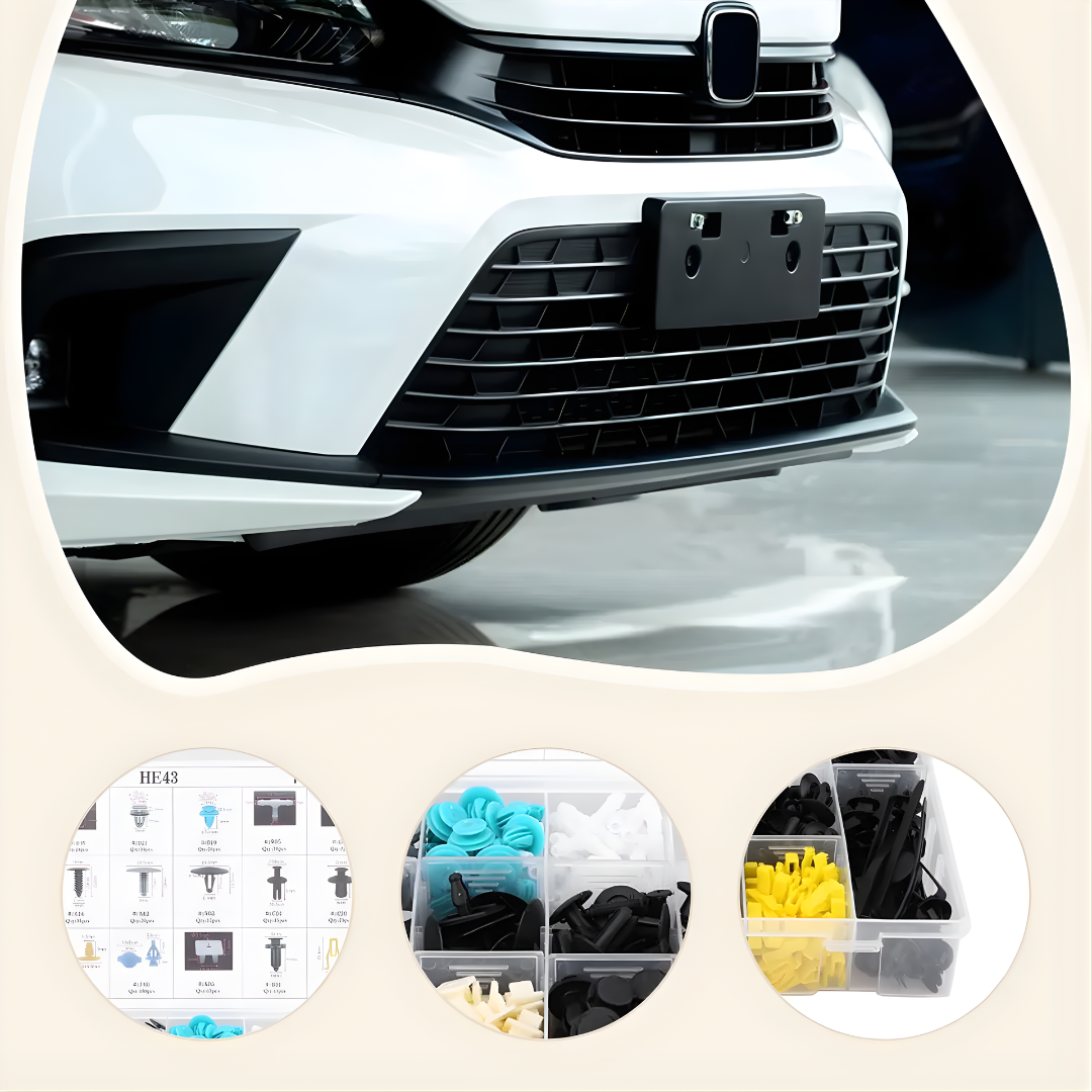 MEGA KIT DE GRAPAS AUTOMOTRICES – Clips y remaches de plástico para reparar y armar tu carro sin ir al taller