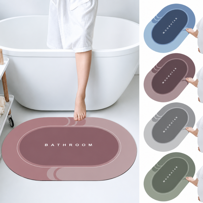ALFOMBRA ABSORBENTE — Absorbe al instante, sin huellas, sin resbalar