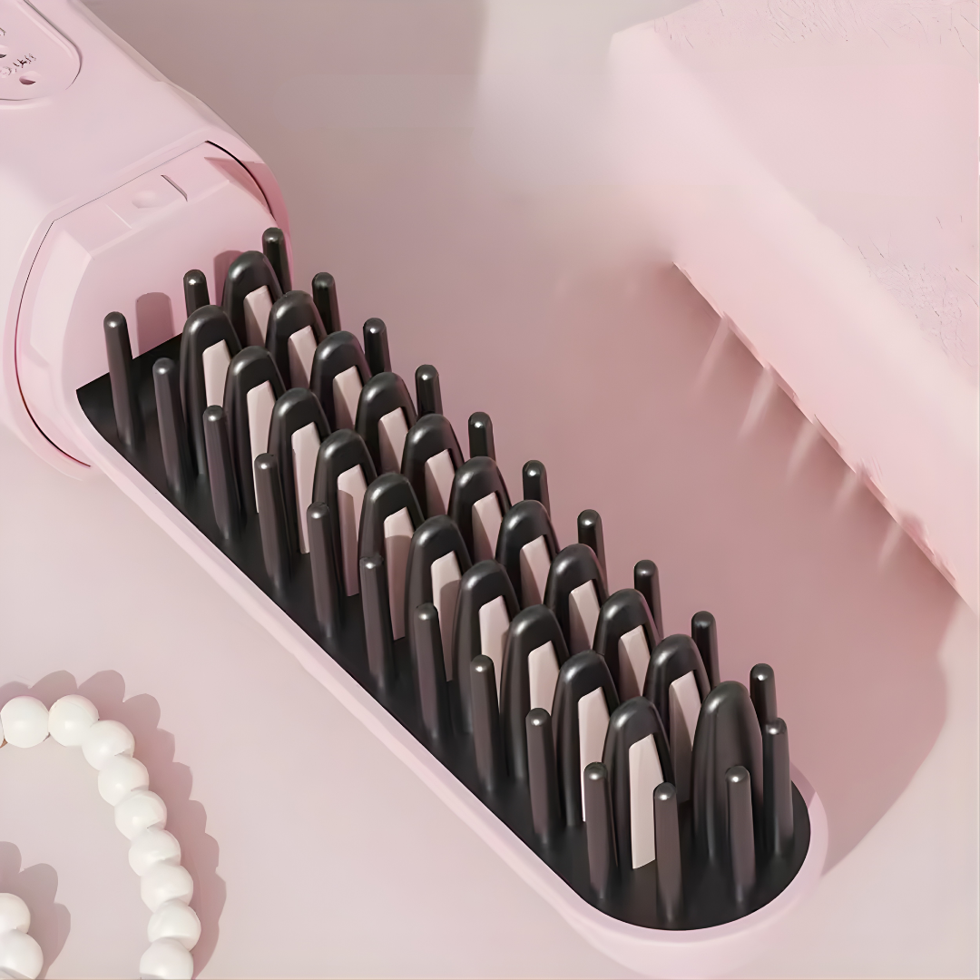 CEPILLO ALISADOR INALÁMBRICO – Cabello liso, control total y libertad sin cables