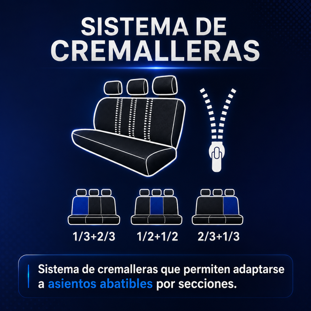 JUEGO DE COBERTORES EN POLIÉSTER PARA ASIENTOS DE CARRO – Renueva y protege
