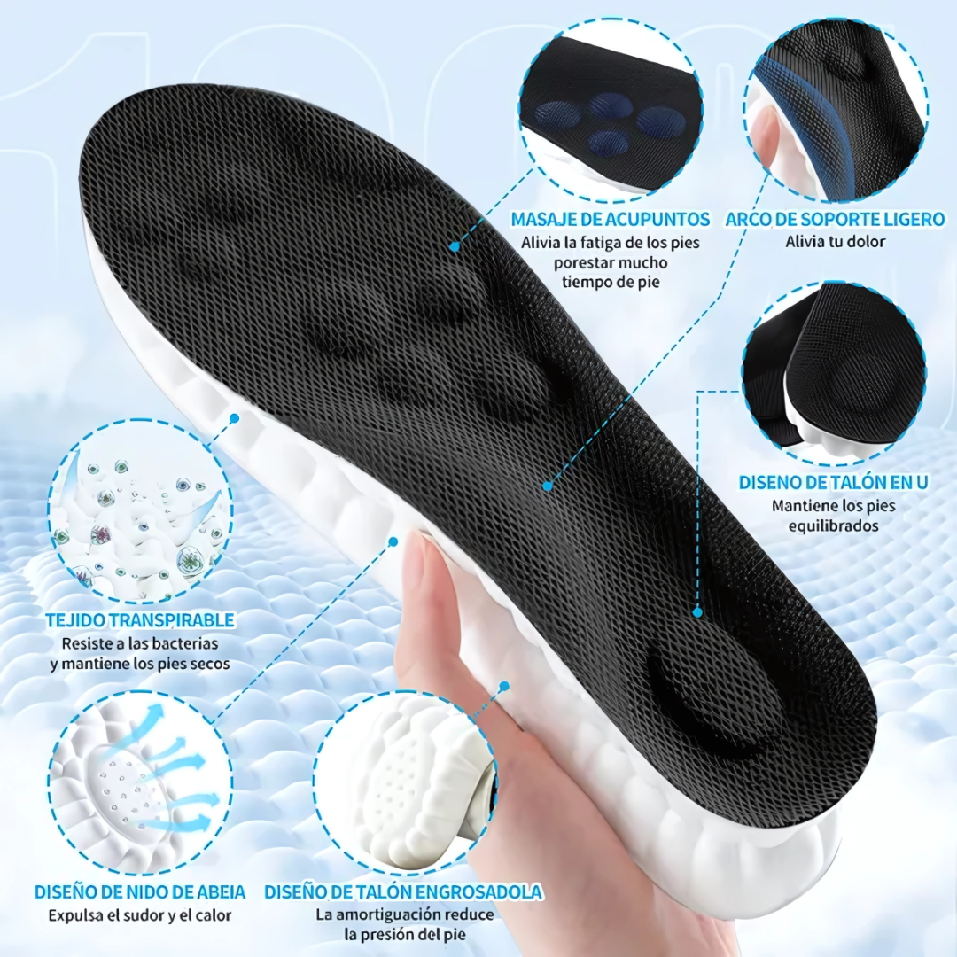 PLANTILLAS ORTOPÉDICAS DEPORTIVAS NEGRAS – Soporte y confort en cada paso