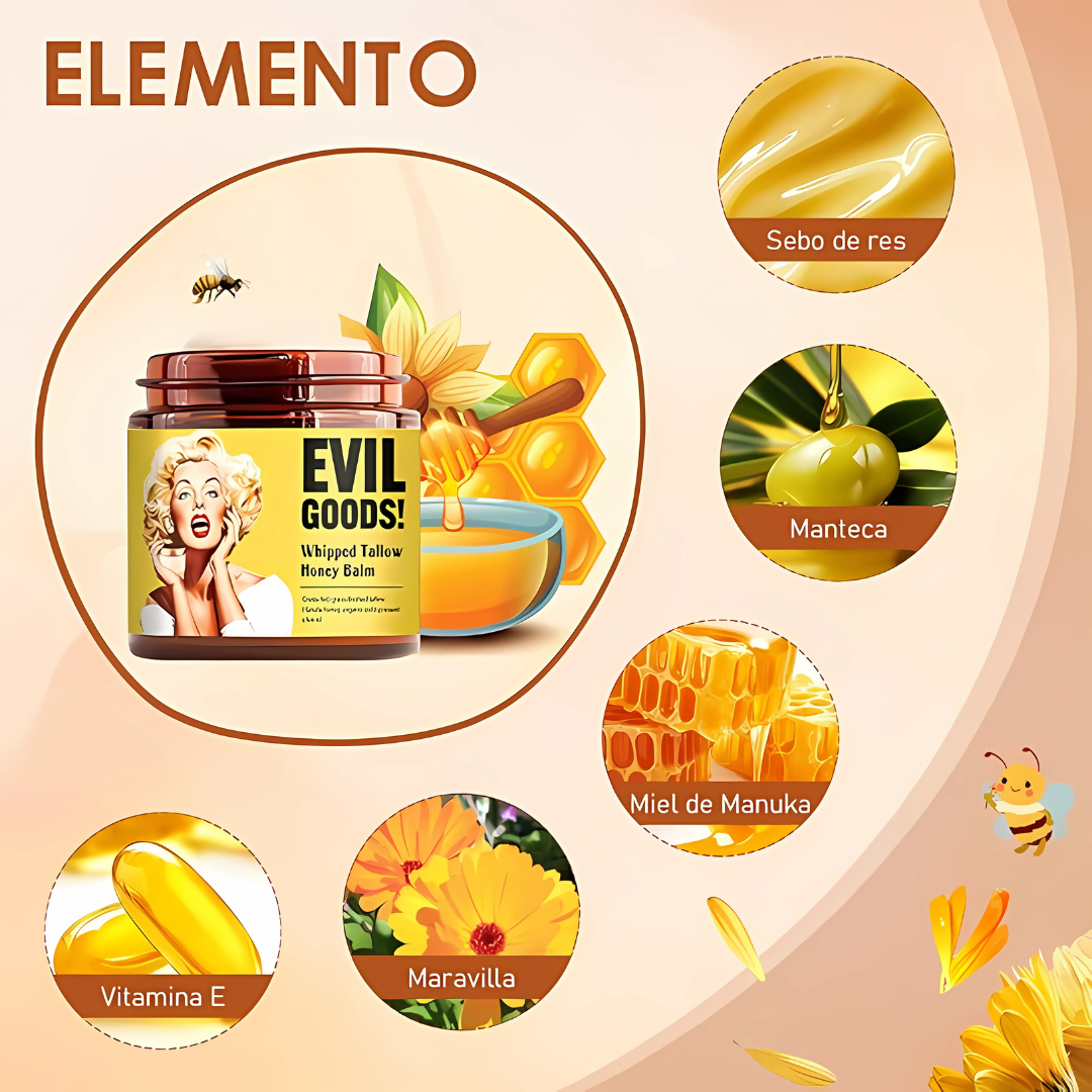 EVIL GOODS CEBO DE RES WHIPPED TALLOW HONEY BALM – Hidratación natural para tu piel