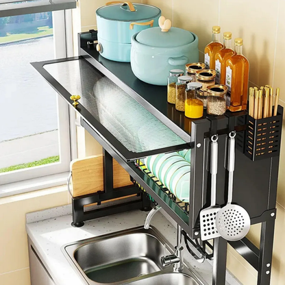 ESCURRIDOR DE PLATOS DE UN NIVEL PEQUEÑO — Seca, organiza y ahorra espacio en tu cocina sin ocupar el mesón entero