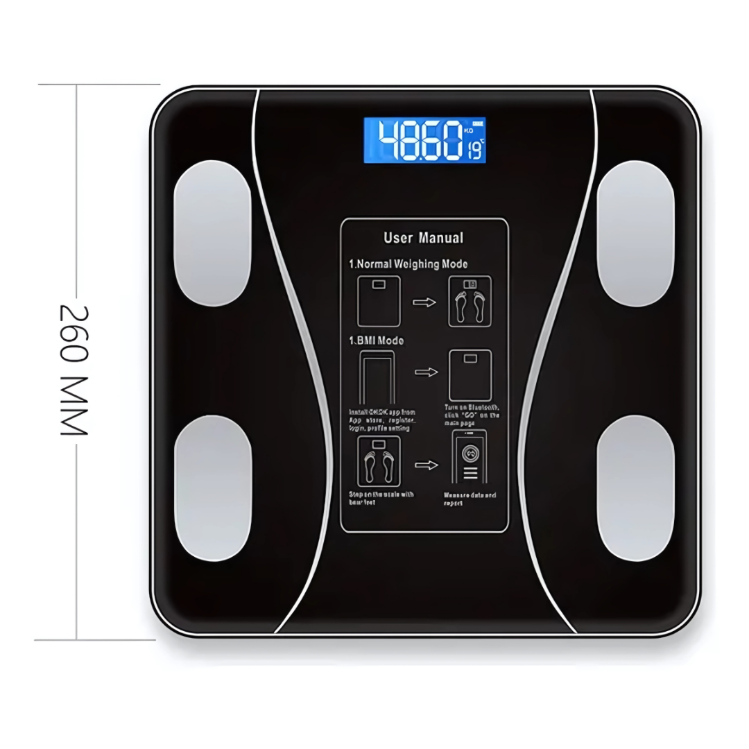 BÁSCULA DIGITAL INALÁMBRICA – Mide tu progreso con precisión y tecnología