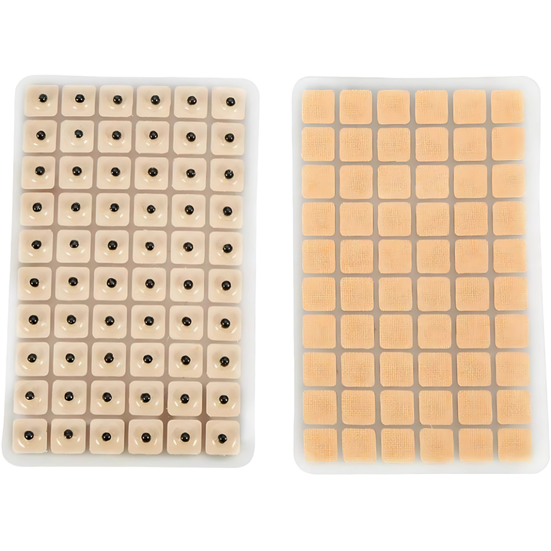 BALINES MAGNÉTICOS PARA ACUPUNTURA (240 PARCHES) – Alivio natural con estimulación auricular sin agujas