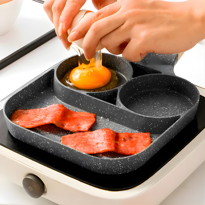 SARTÉN 3 PUESTOS – Cocina varios alimentos a la vez sin mezclar sabores ni perder tiempo