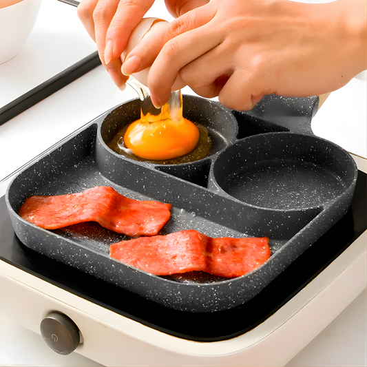 SARTÉN 3 PUESTOS – Cocina varios alimentos a la vez sin mezclar sabores ni perder tiempo
