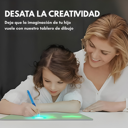 TABLETA MÁGICA CON LUZ PARA NIÑOS – Creatividad iluminada, aprendizaje divertido y entretenimiento sin pantallas