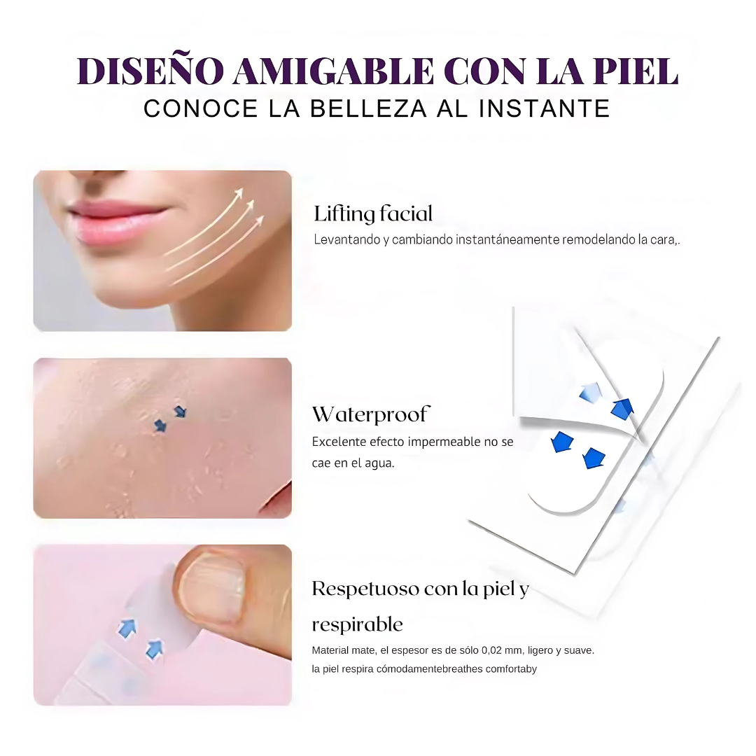 CINTA LIFTING IINVISIBLE | REJUVENECE TU ROSTRO – Efecto lifting instantáneo sin cirugía ni dolor