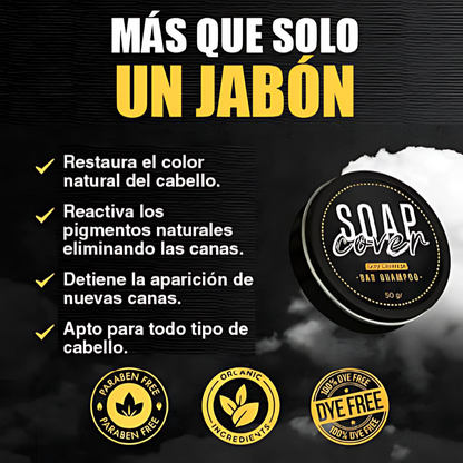 BLACK SOAP CUBRE CANAS – Jabón anticanas natural