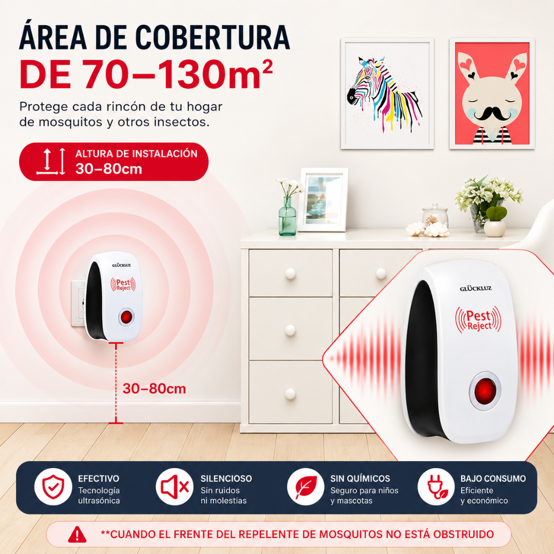 REPELENTE ANTIPLAGAS PACK X2 – Protección práctica contra plagas, solo conecta y deja actuar