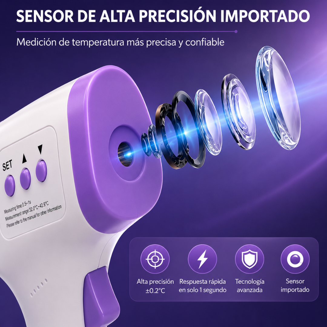 TERMÓMETRO INFRARROJO DIGITAL SIN CONTACTO – Medición rápida y segura
