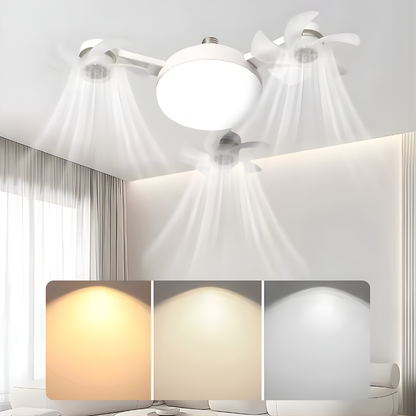 BOMBILLO VENTILADOR TRIPLE – Ilumina, refresca y ahorra espacio en un solo dispositivo