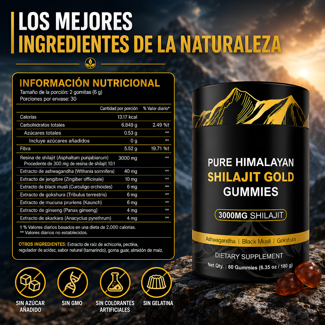 SHILAJIT EN GOMITAS – Energía y vitalidad diaria