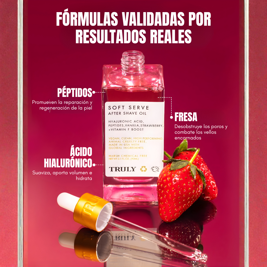 COMBO TRULY SOFT SERVE (ACEITE + CREMA) – Suavidad total, alivio inmediato y piel ultra lisa después de cada afeitada