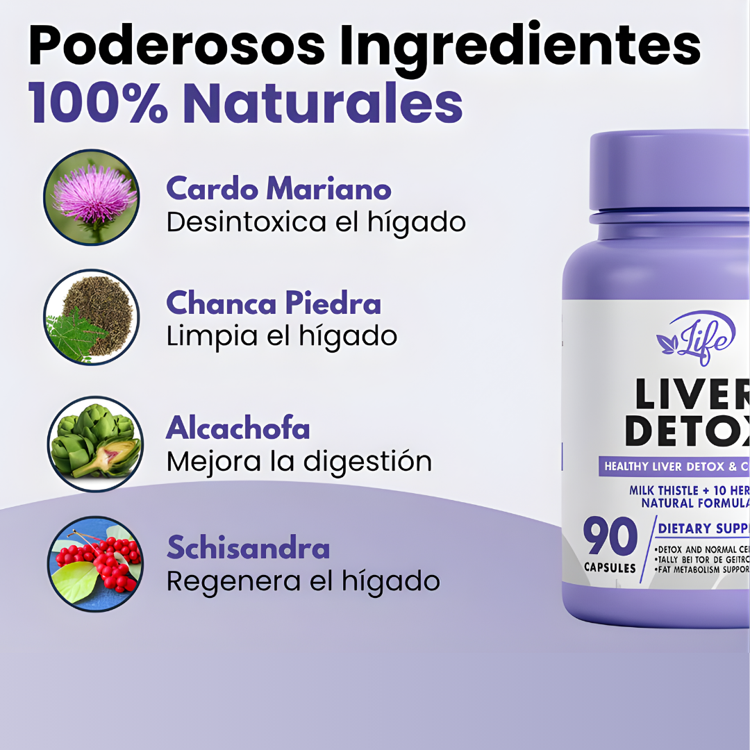 LIVER DETOX 90 CÁPSULAS (LIMPIADOR HEPÁTICO) – Apoyo hepático, equilibrio interno y bienestar digestivo