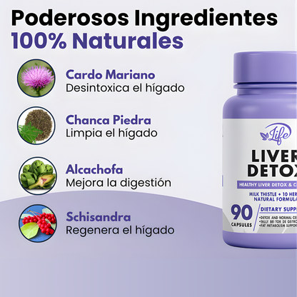 LIVER DETOX 90 CÁPSULAS (LIMPIADOR HEPÁTICO) – Apoyo hepático, equilibrio interno y bienestar digestivo