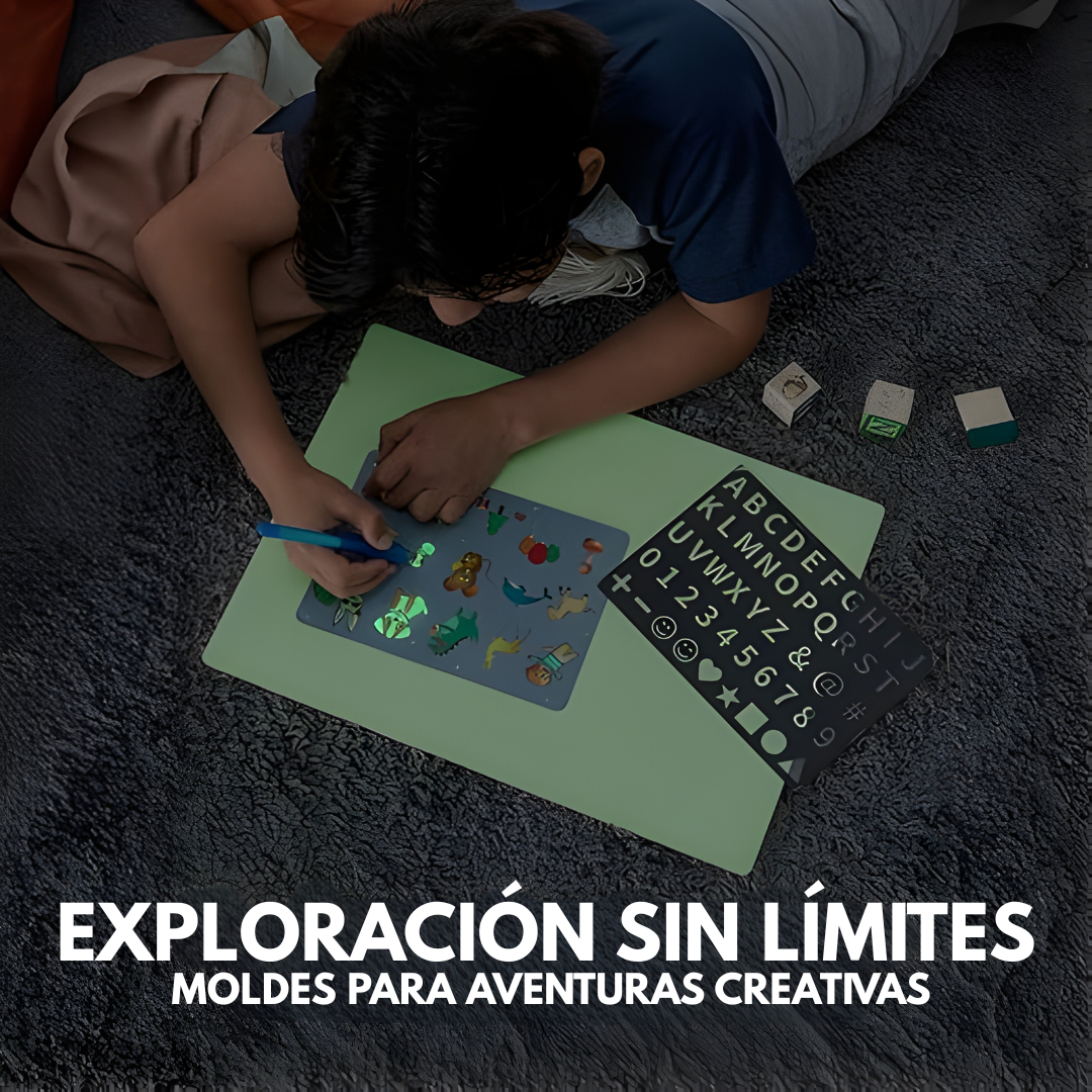 TABLETA MÁGICA CON LUZ PARA NIÑOS – Creatividad iluminada, aprendizaje divertido y entretenimiento sin pantallas