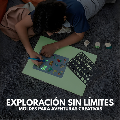 TABLETA MÁGICA CON LUZ PARA NIÑOS – Creatividad iluminada, aprendizaje divertido y entretenimiento sin pantallas