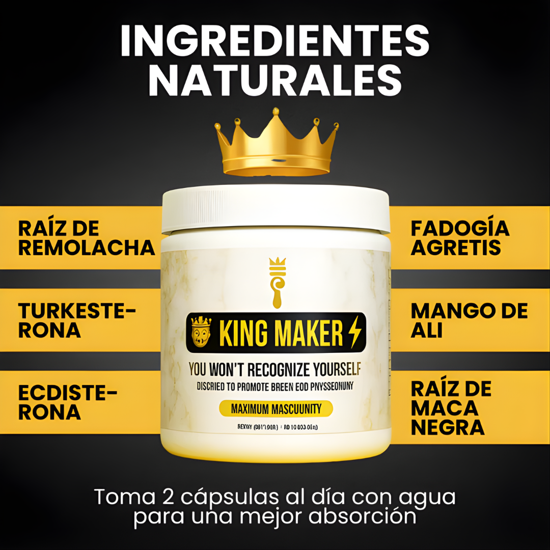 KING MAKER CAPSULES — Apoyo masculino, energía y confianza diaria