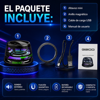 ALTAVOZ MAGNÉTICO G200 – Sonido potente donde quieras