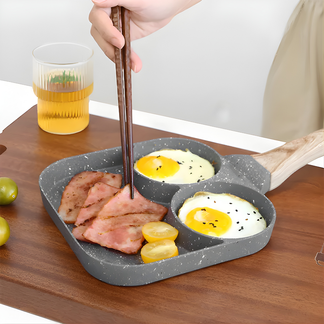 SARTÉN 3 PUESTOS – Cocina varios alimentos a la vez sin mezclar sabores ni perder tiempo
