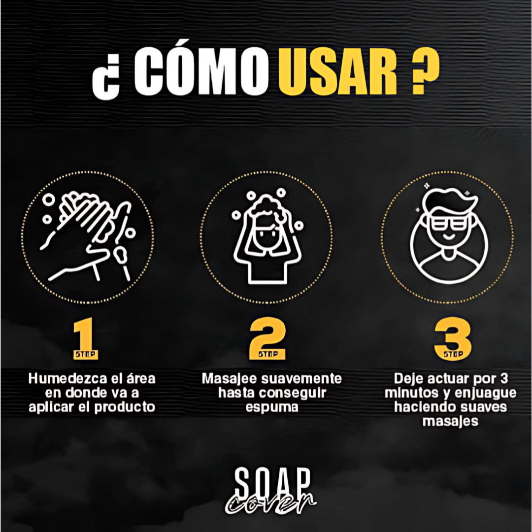 BLACK SOAP CUBRE CANAS – Jabón anticanas natural