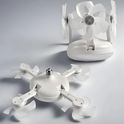 BOMBILLO VENTILADOR TRIPLE – Ilumina, refresca y ahorra espacio en un solo dispositivo