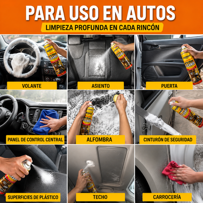 FOAM CLEANER MULTIUSO – Limpieza interior para tu auto