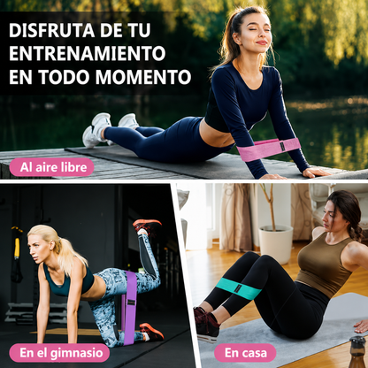 BANDA DE RESISTENCIA SET DE 3 — Entrena piernas y glúteos con más intensidad