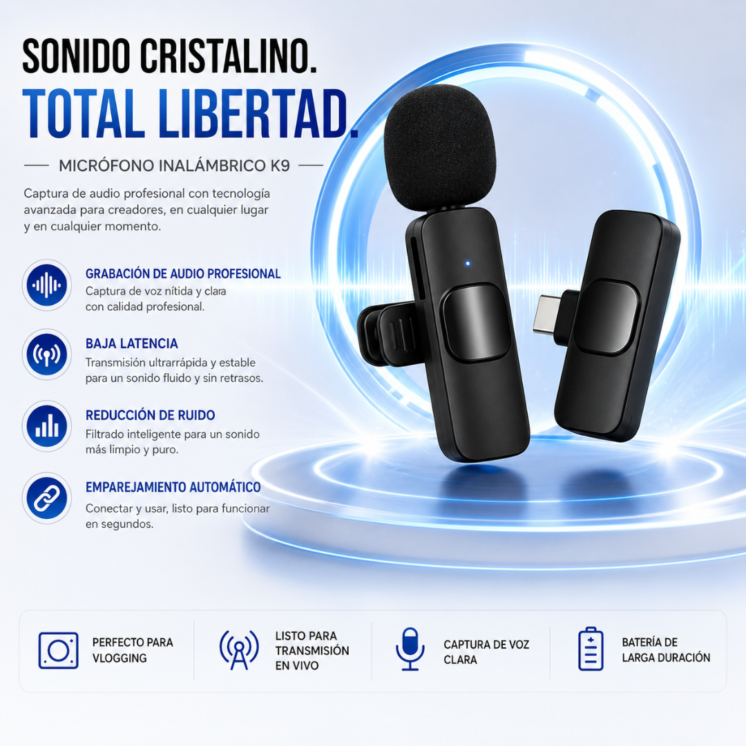 MICRÓFONO-K9 — Haz que tu contenido suene más profesional