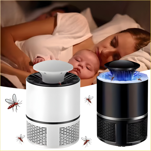 LÁMPARA ANTIMOSQUITOS SILENCIOSA – Eliminación efectiva, luz segura y descanso sin interrupciones toda la noche