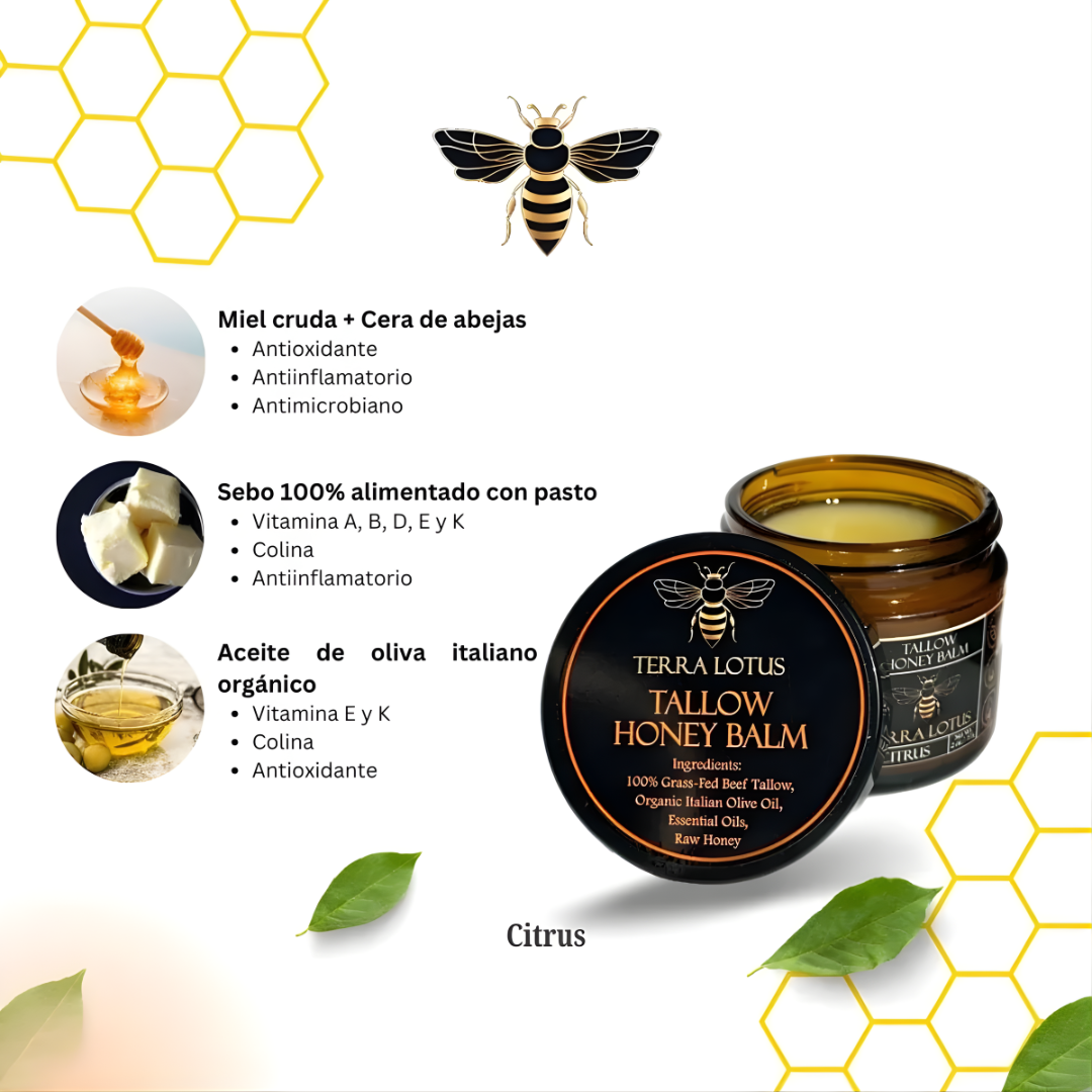 TERRA LOTUS TALLOW HONEY BALM – Hidratación profunda, reparación natural y suavidad duradera para tu piel