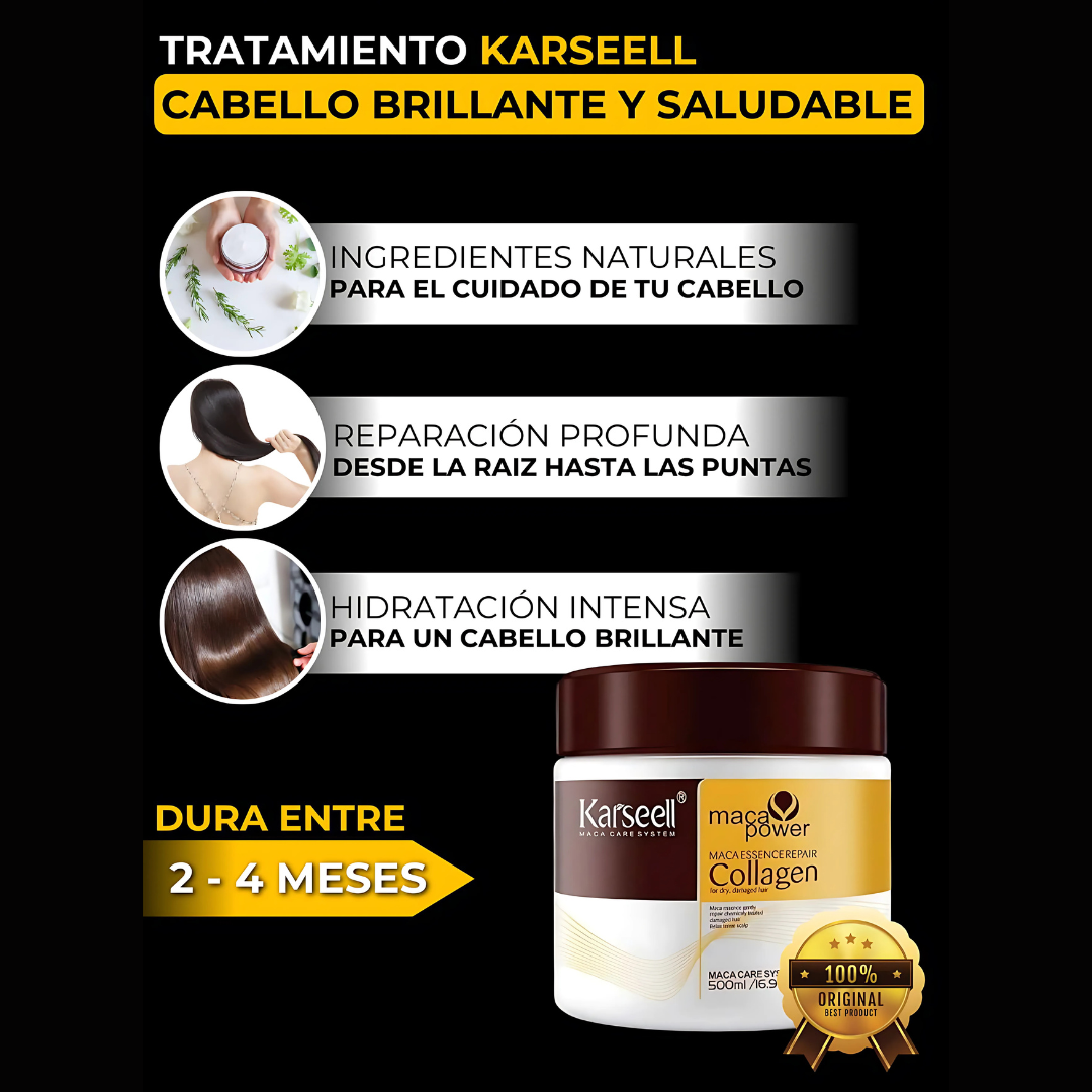 CREMA KARSELL — Colágeno profundo para un cabello completamente renovado