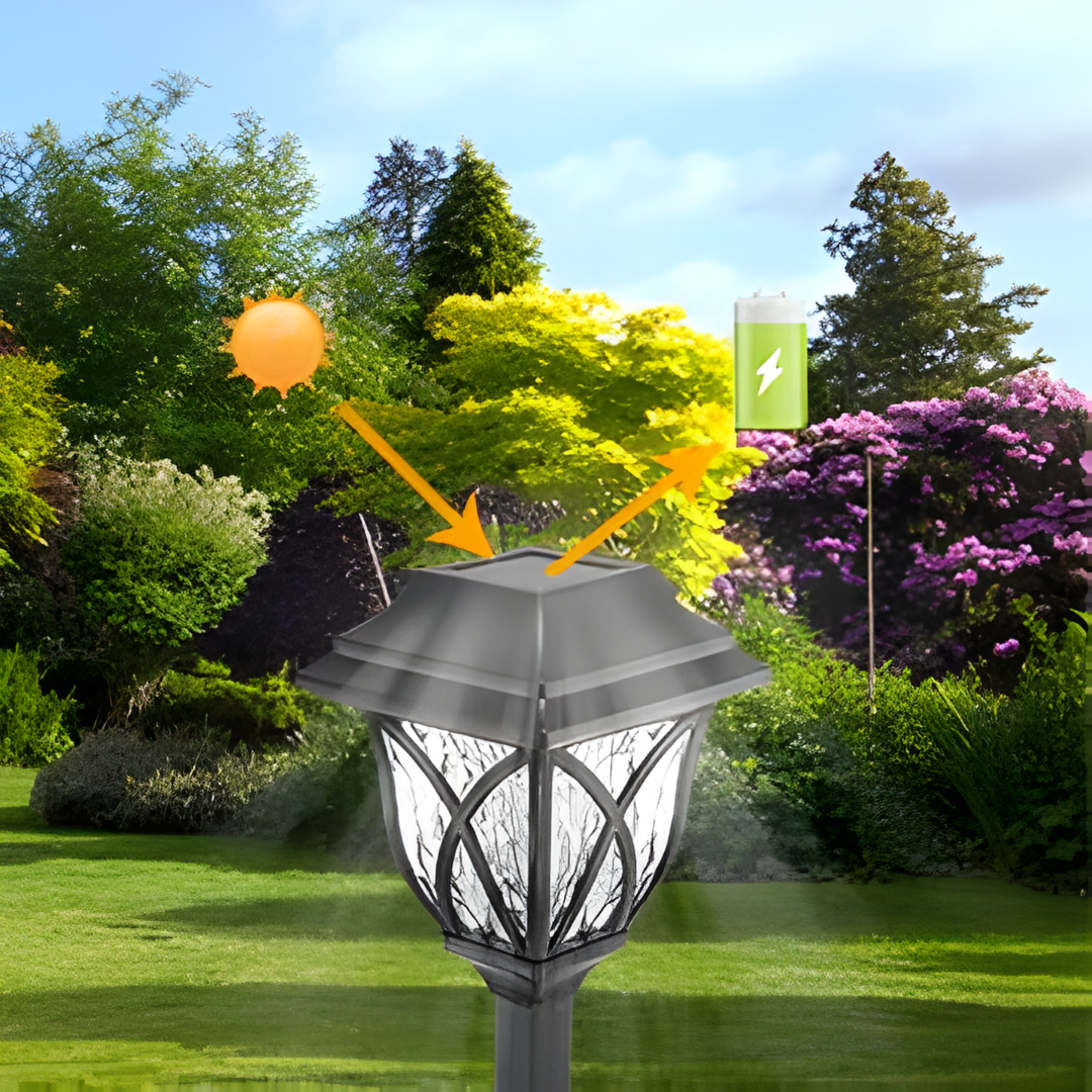 SET DE LUCES SOLARES LARA JARDÍN (6 PIEZAS) – Iluminación automática, ambiente elegante y energía sin cables