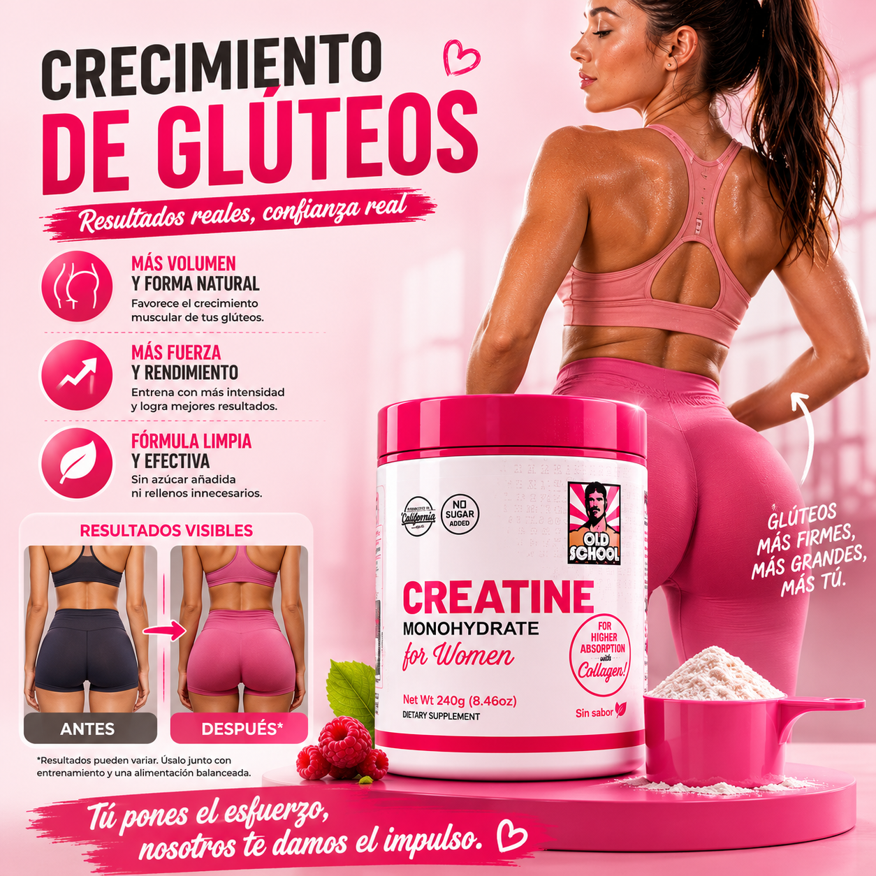 CREATINE FOR WOMEN – Energía y belleza en un solo suplemento
