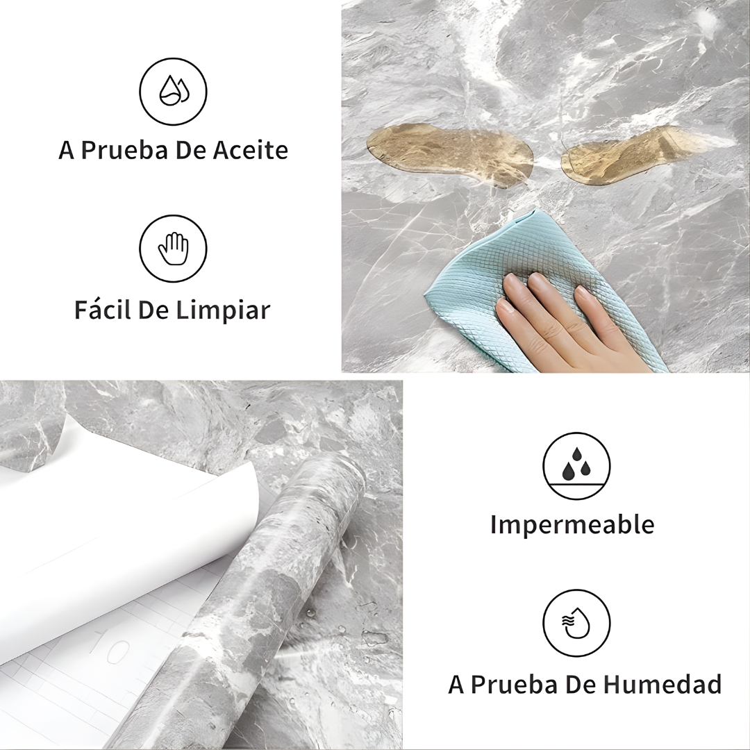 PAPEL TAPIZ MÁRMOL ADHESIVO (3Mx60CMS) - Elegancia instantánea para tus espacios sin obras ni complicaciones