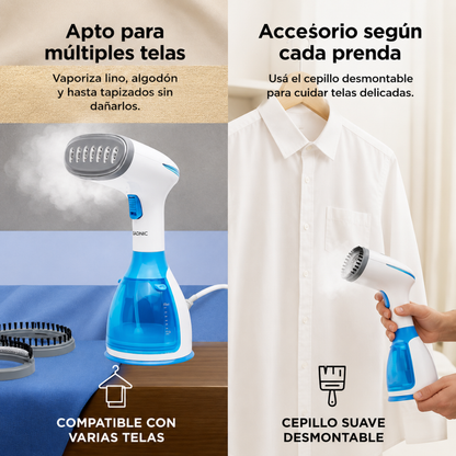 PLANCHA DE VAPOR — Elimina arrugas en segundos