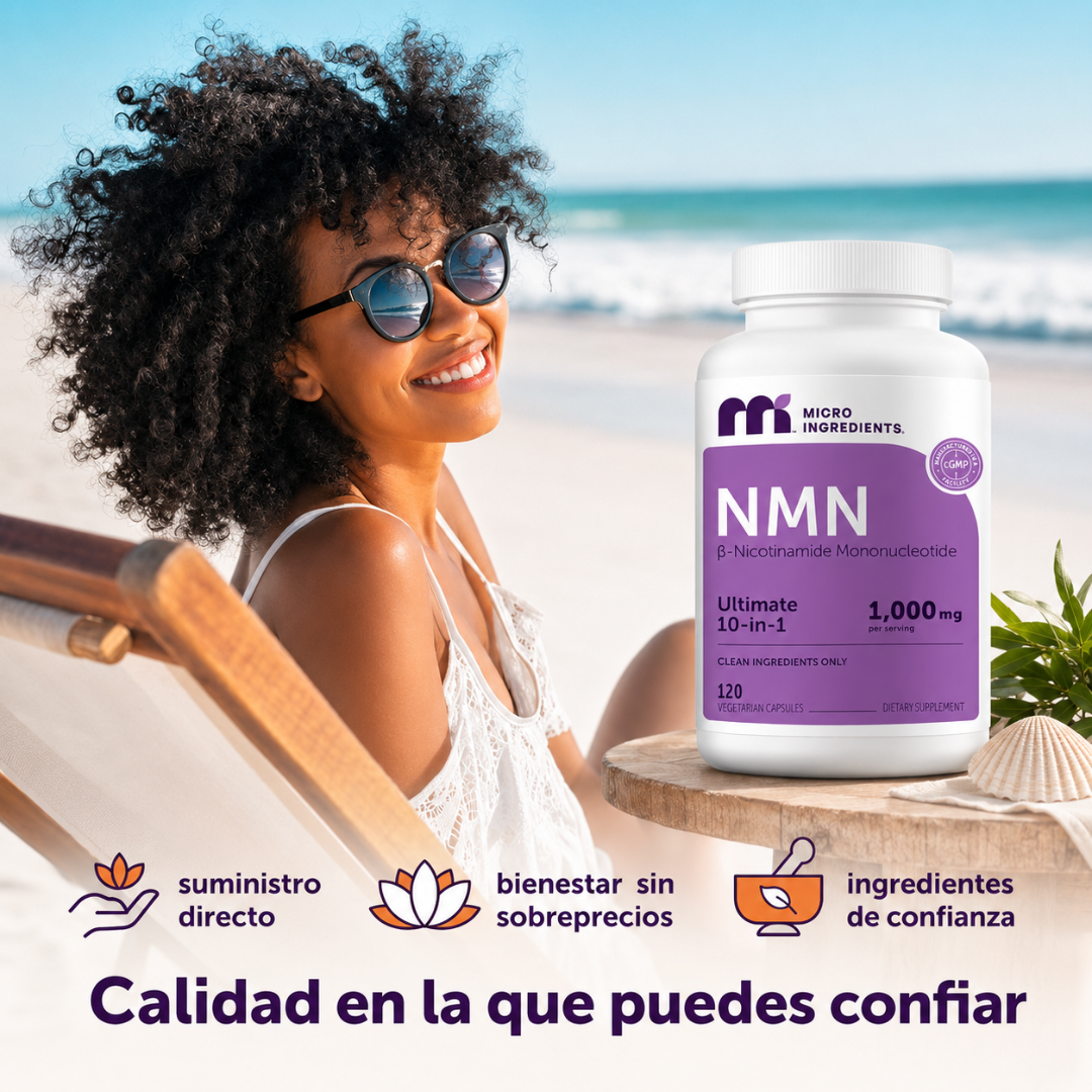 NMN COMPLEX 1,000MG 60 CÁPSULAS — Siéntete más activo, enfocado y con la vitalidad que el cuerpo va perdiendo con los años