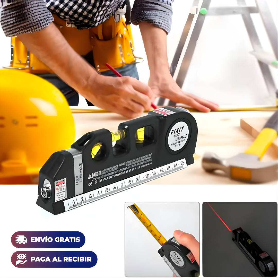 NIVEL LÁSER LEVEL PRO3 – Mide, nivela y alinea con precisión donde lo necesites