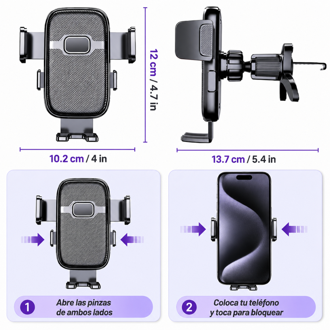 HOLDER CARRO WA-S54 WK DESING – Conduce con el celular visible, seguro y siempre a mano