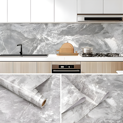 PAPEL ADHESIVO TIPO MÁRMOL – Renueva tus espacios al instante con estilo elegante e impermeable