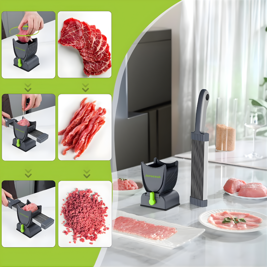 REBANADOR DE CARNE – Cortes perfectos, uniformes y sin esfuerzo en segundos