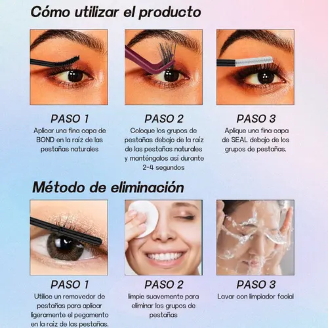 KIT DE PESTAÑAS ANJIEER DIY LASHES - Extensiones profesionales en minutos desde casa