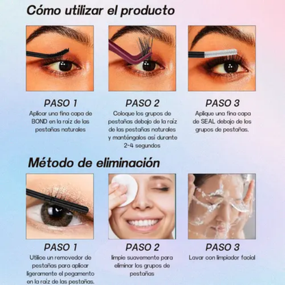 KIT DE PESTAÑAS ANJIEER DIY LASHES - Extensiones profesionales en minutos desde casa